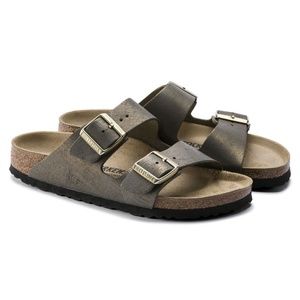 ✨ BIRKENSTOCK ✨ NIB Arizona Washed Metallic Stone Gold Sandal EU 37 Narrow